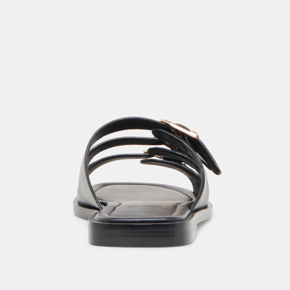 Fin Black Leather Sandals | Dolce Vita Women