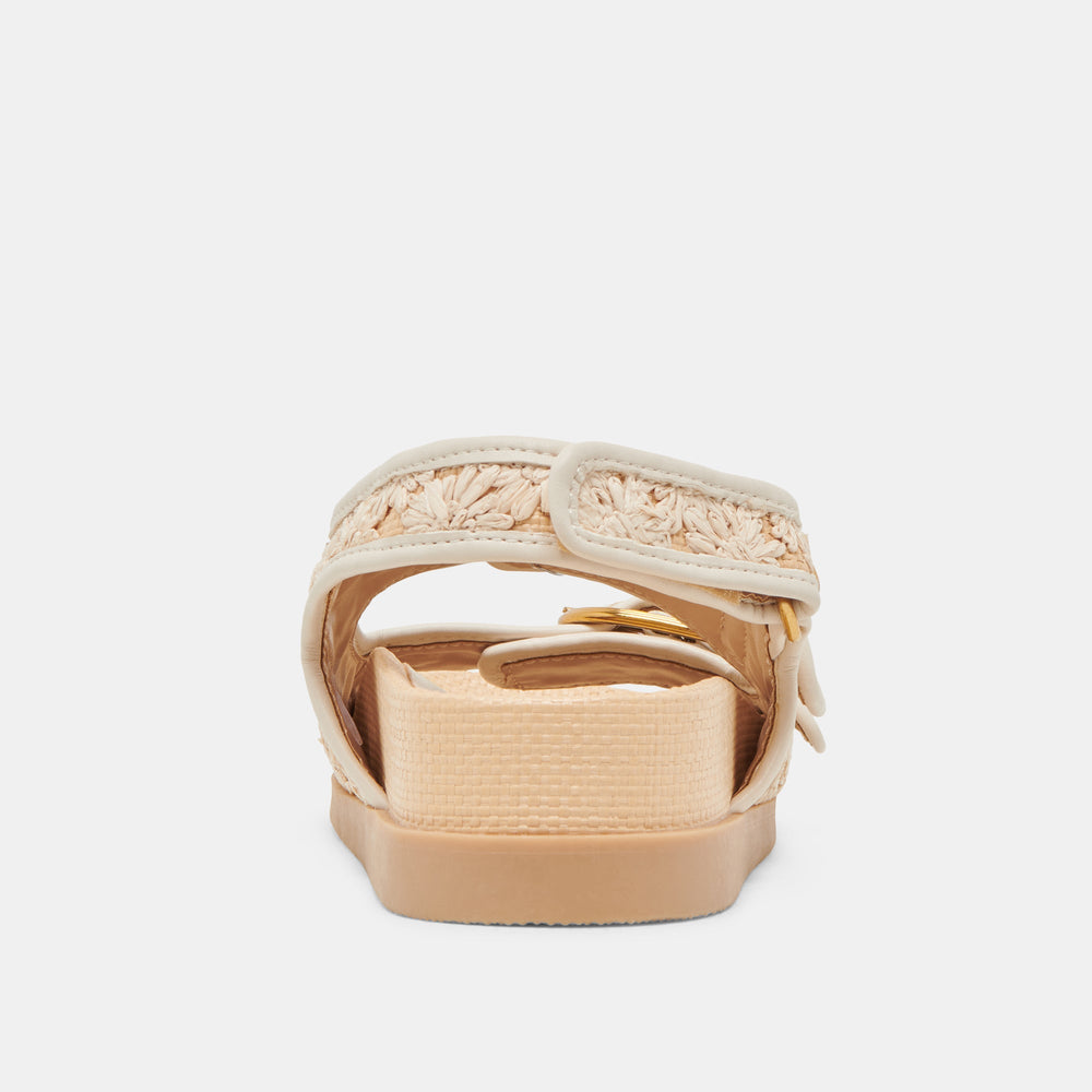 STARLA SANDALS CREME FLORAL RAFFIA | Dolce Vita Women