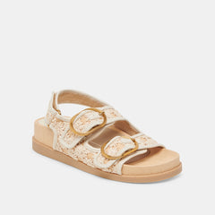 STARLA SANDALS CREME FLORAL RAFFIA | Dolce Vita Women