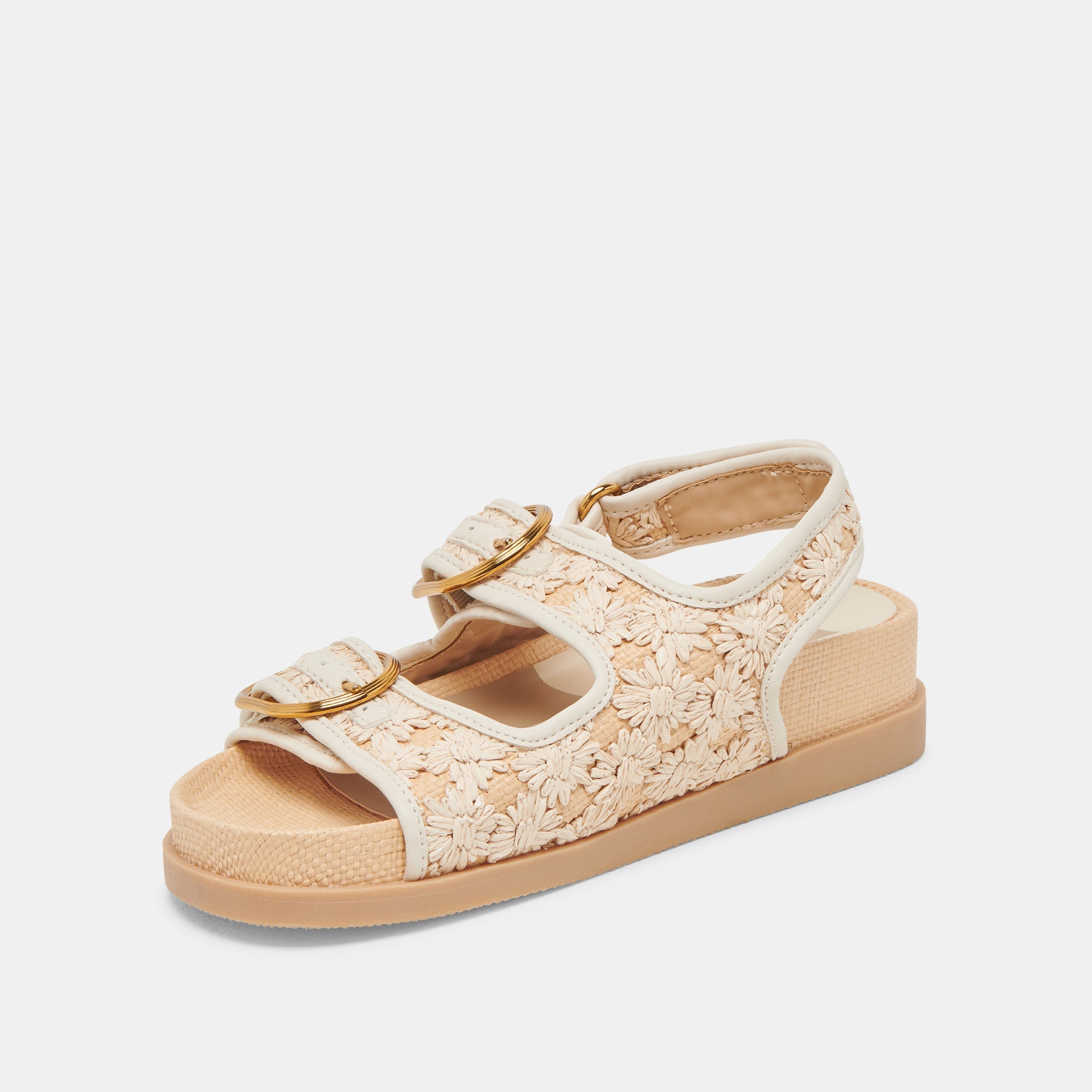 STARLA SANDALS CREME FLORAL RAFFIA | Dolce Vita Women