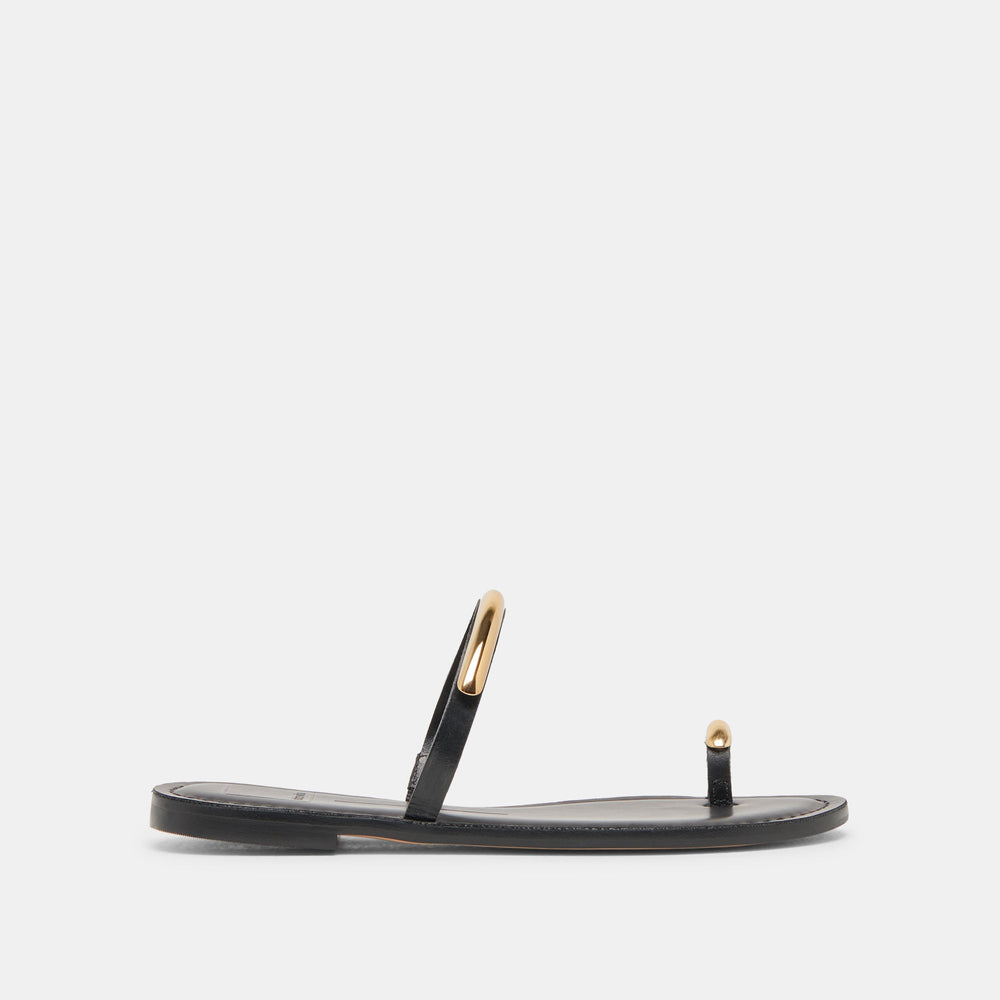 WINK SANDALS BLACK LEATHER | Women Dolce Vita