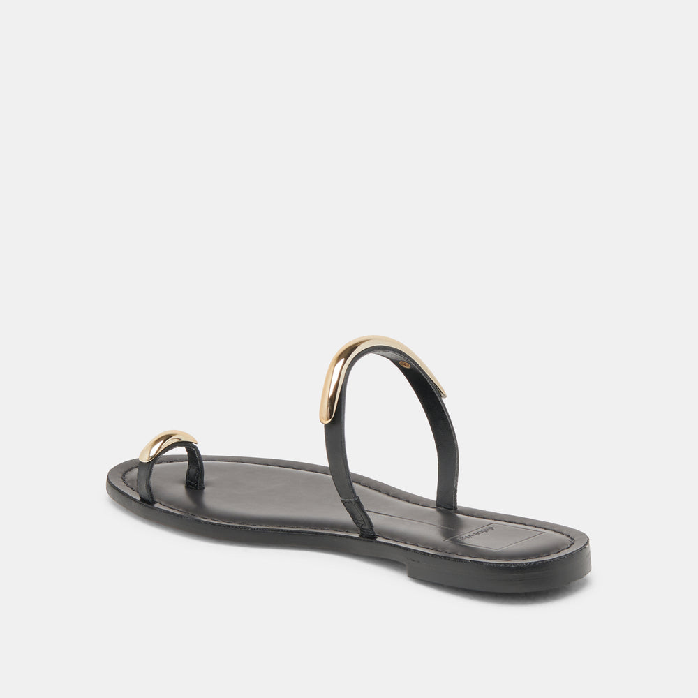 WINK SANDALS BLACK LEATHER | Women Dolce Vita