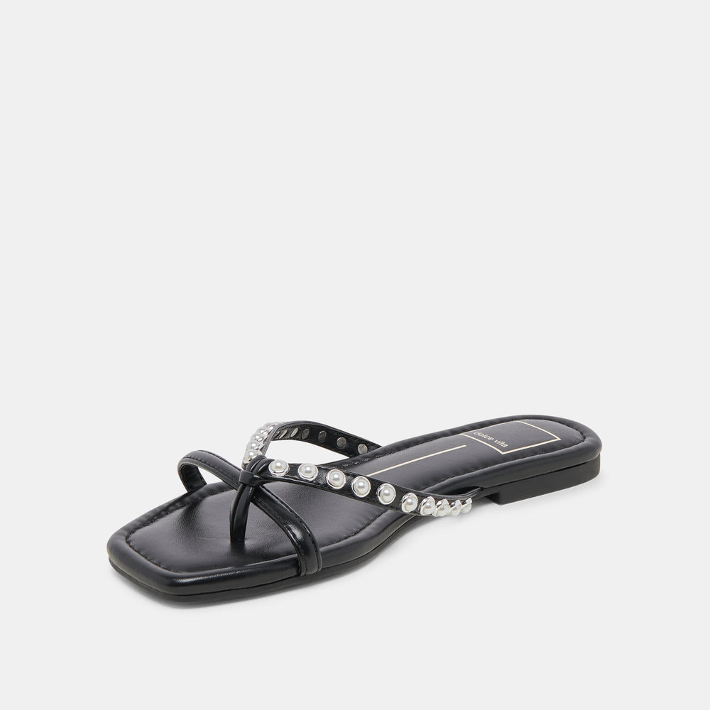 LUCCA PEARL SANDALS BLACK PEARLS | Dolce Vita Women
