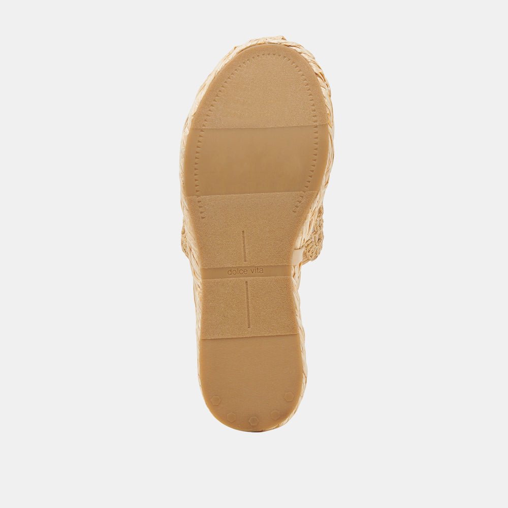 CHAVI MESH SANDALS NATURAL WOVEN RAFFIA | Women Dolce Vita