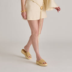 CHAVI MESH SANDALS NATURAL WOVEN RAFFIA | Women Dolce Vita