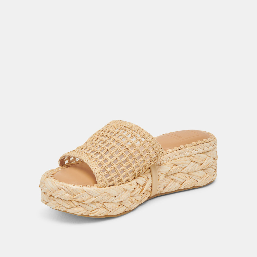 CHAVI MESH SANDALS NATURAL WOVEN RAFFIA | Women Dolce Vita