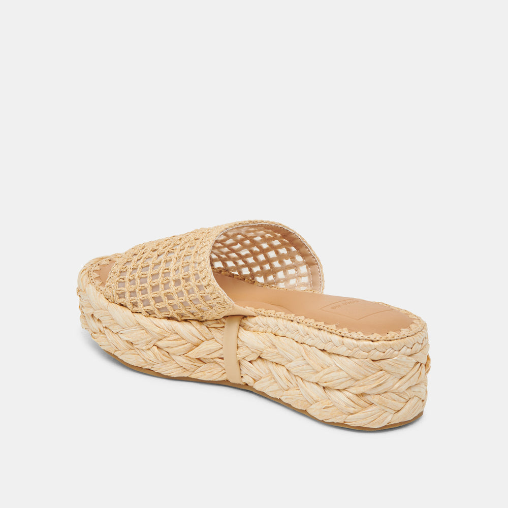 CHAVI MESH SANDALS NATURAL WOVEN RAFFIA | Women Dolce Vita