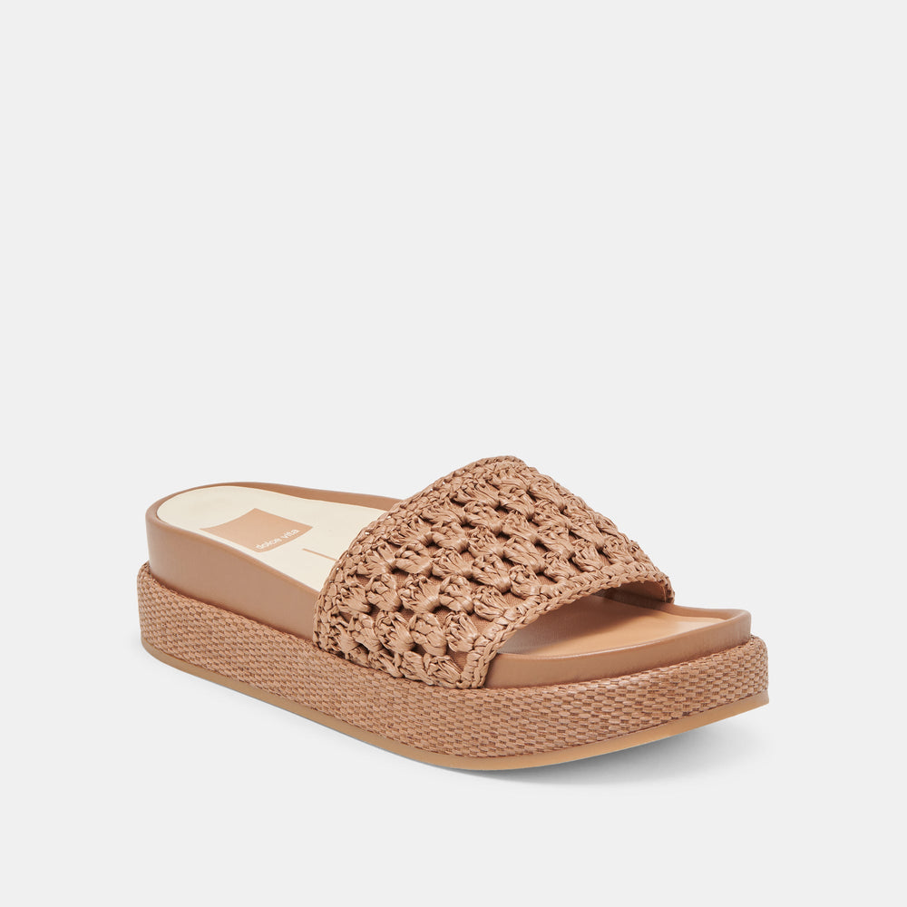 SIDONA SANDALS BROWN RAFFIA | Dolce Vita Women