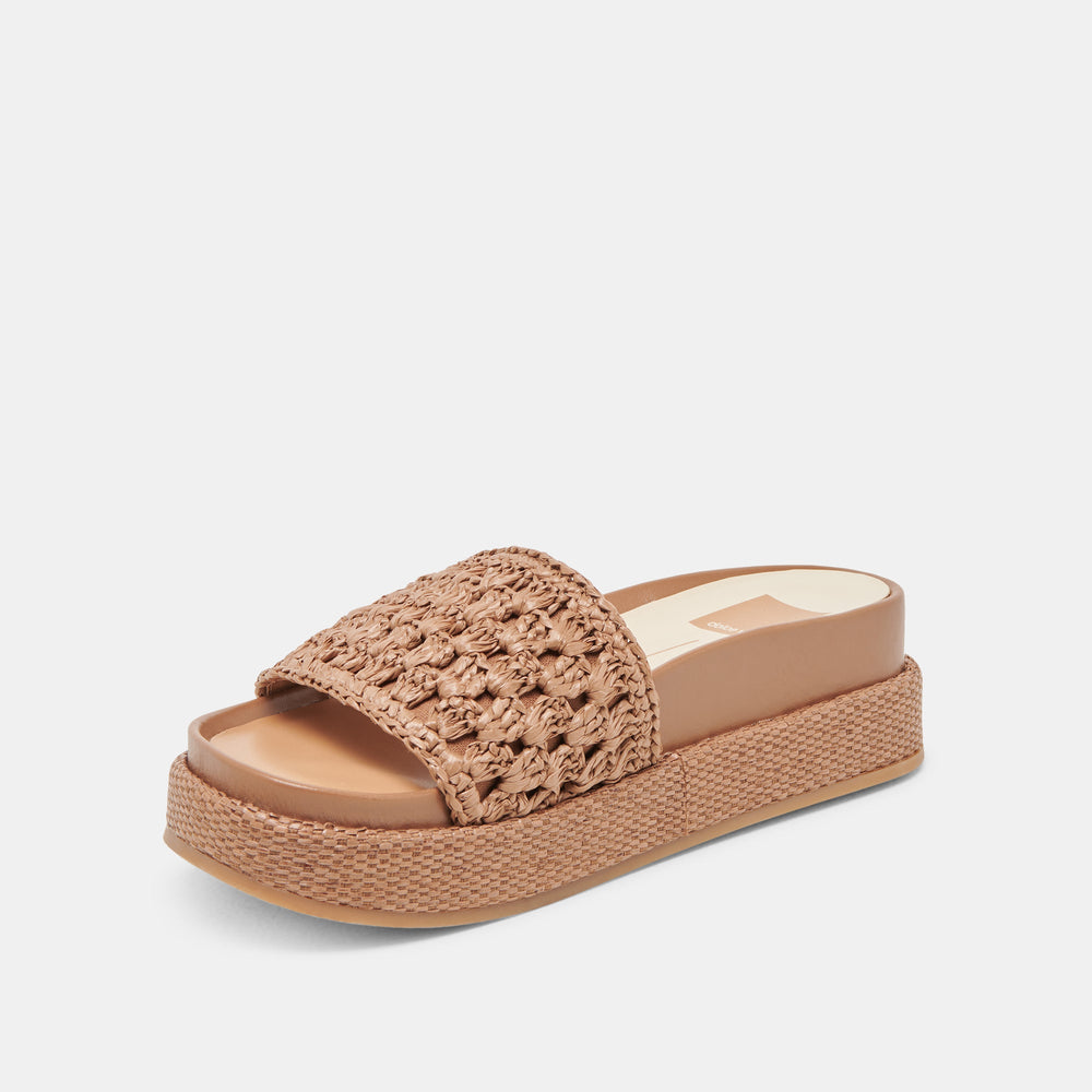 SIDONA SANDALS BROWN RAFFIA | Dolce Vita Women