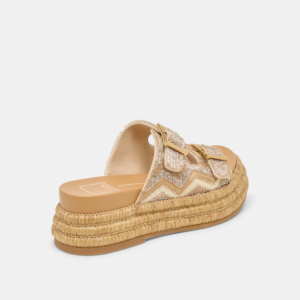 WIXIE SANDALS GOLD MULTI BEADS | Dolce Vita Women