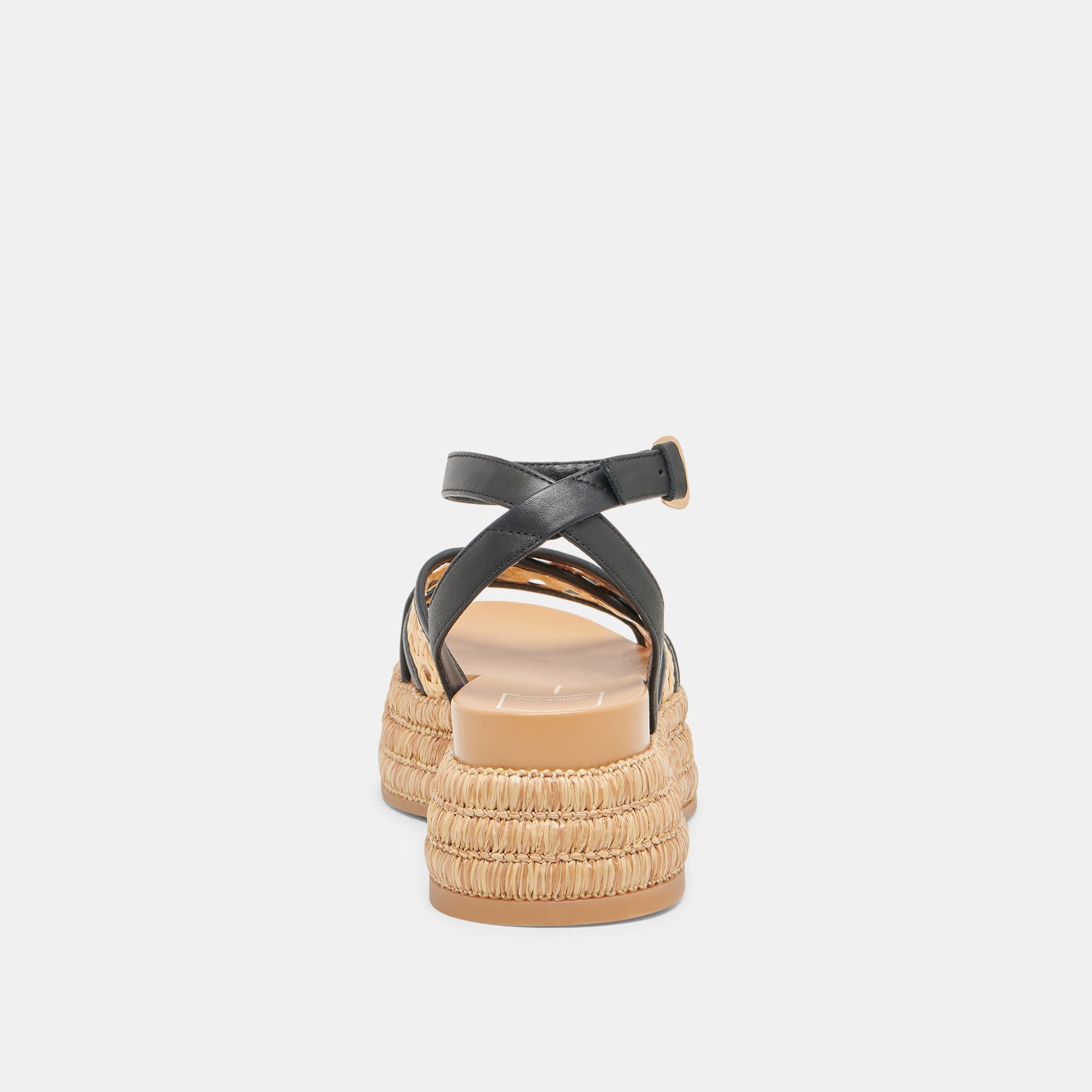 WRILEY SANDALS BLACK WOVEN RAFFIA | Women Dolce Vita