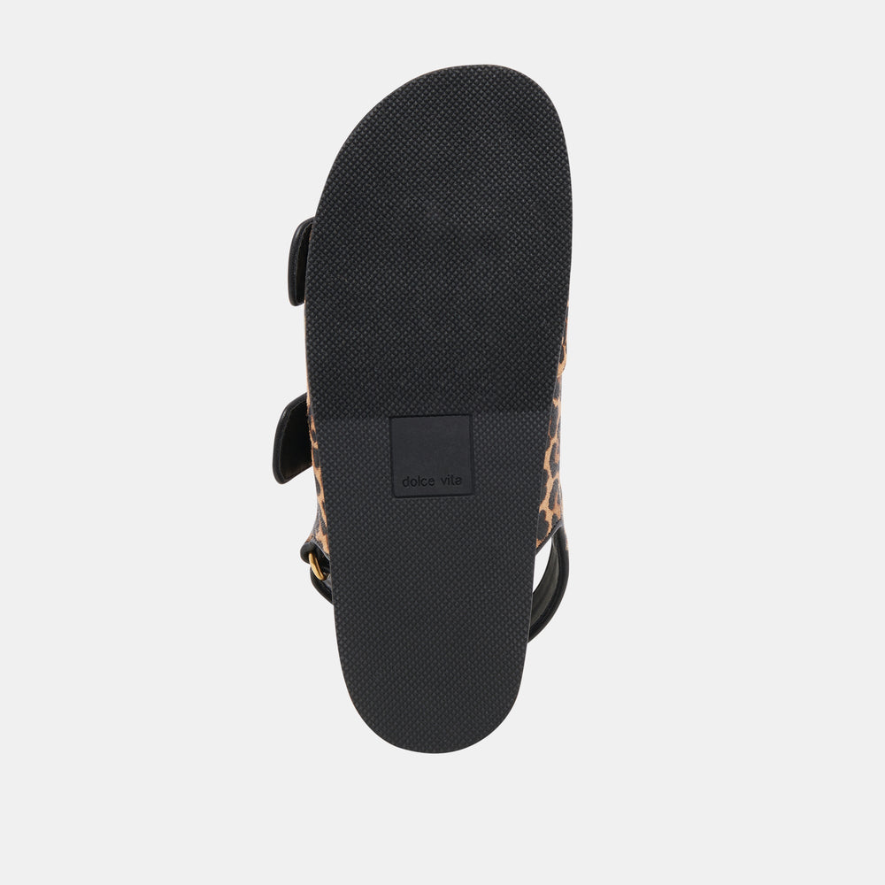STARLA SANDALS LEOPARD BLACK CALF HAIR | Women Dolce Vita