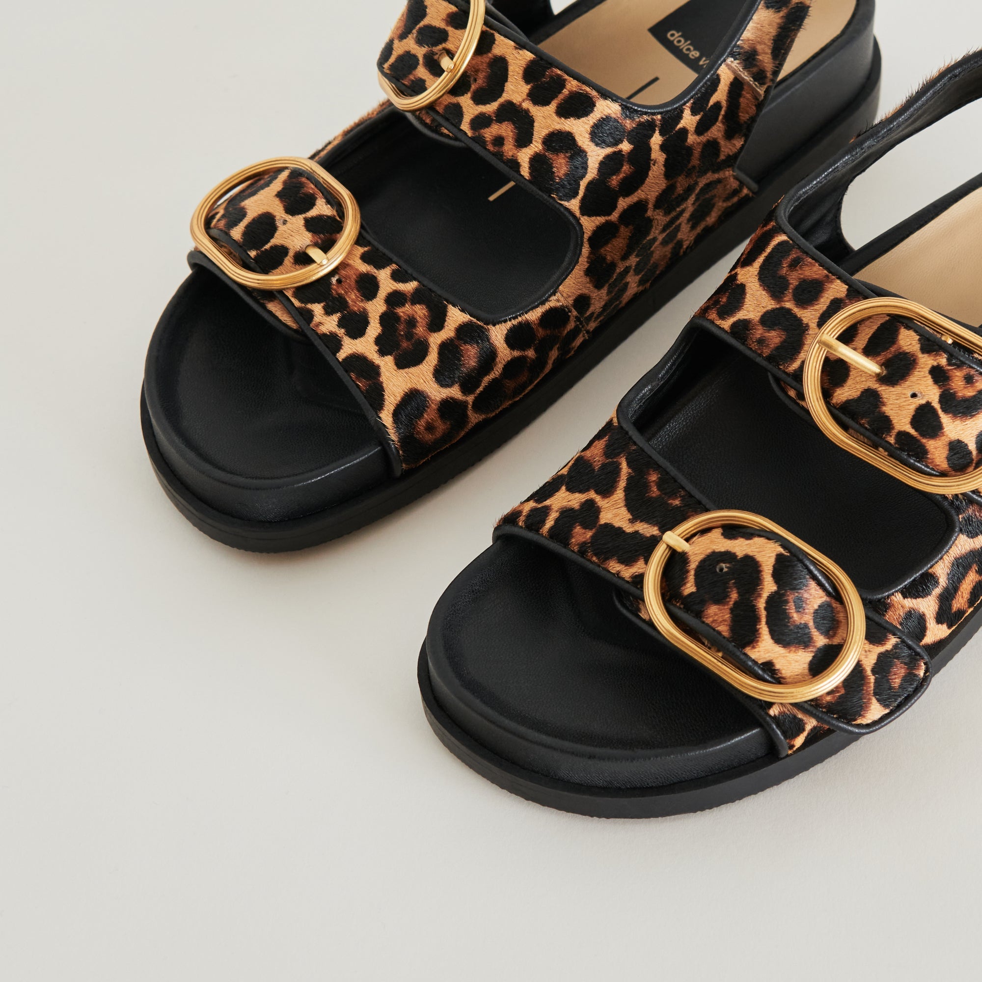 STARLA SANDALS LEOPARD BLACK CALF HAIR | Women Dolce Vita