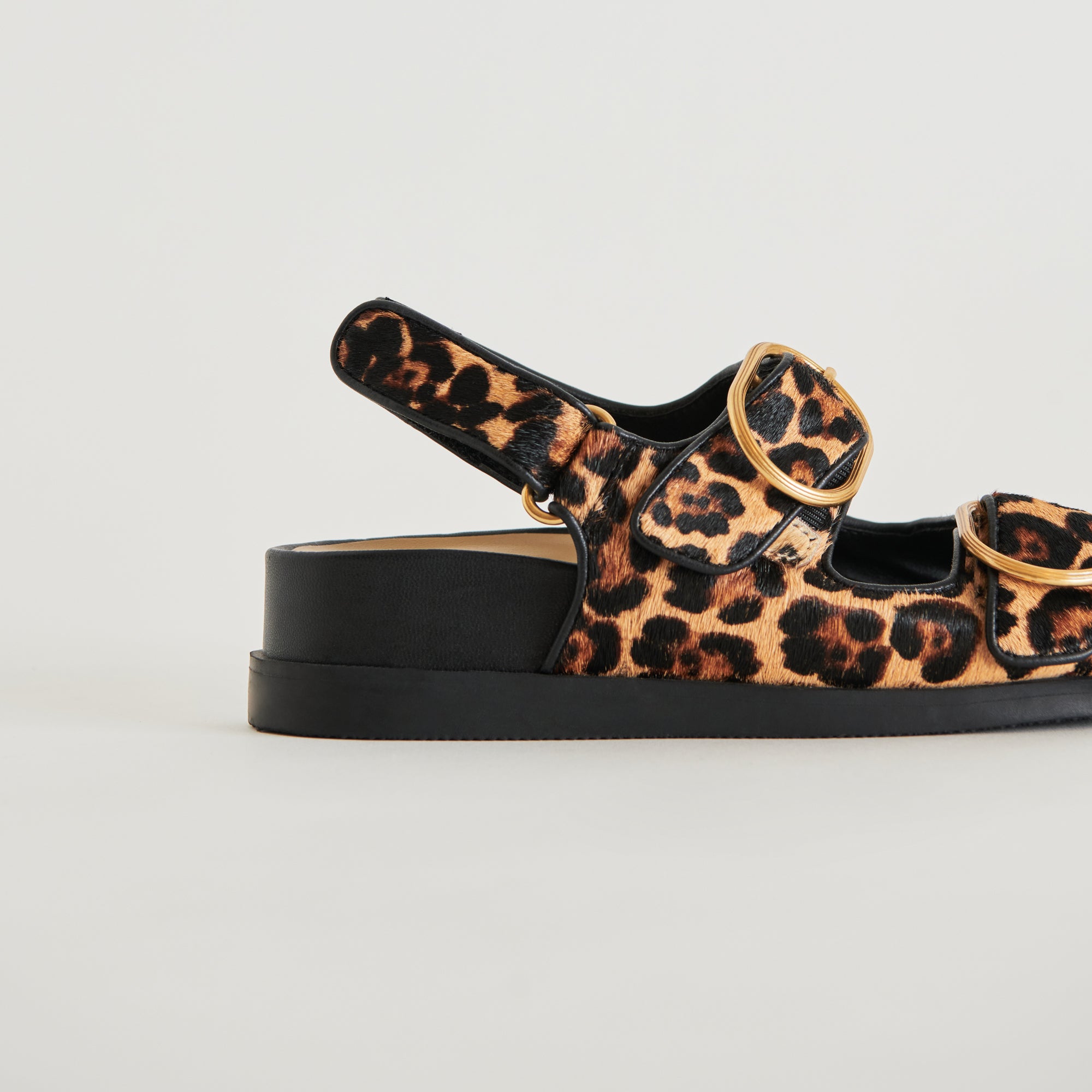 STARLA SANDALS LEOPARD BLACK CALF HAIR | Women Dolce Vita