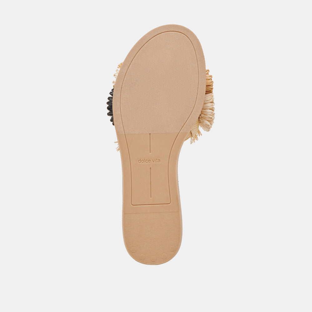DANELA SANDALS BLACK NATURAL RAFFIA | Dolce Vita Women