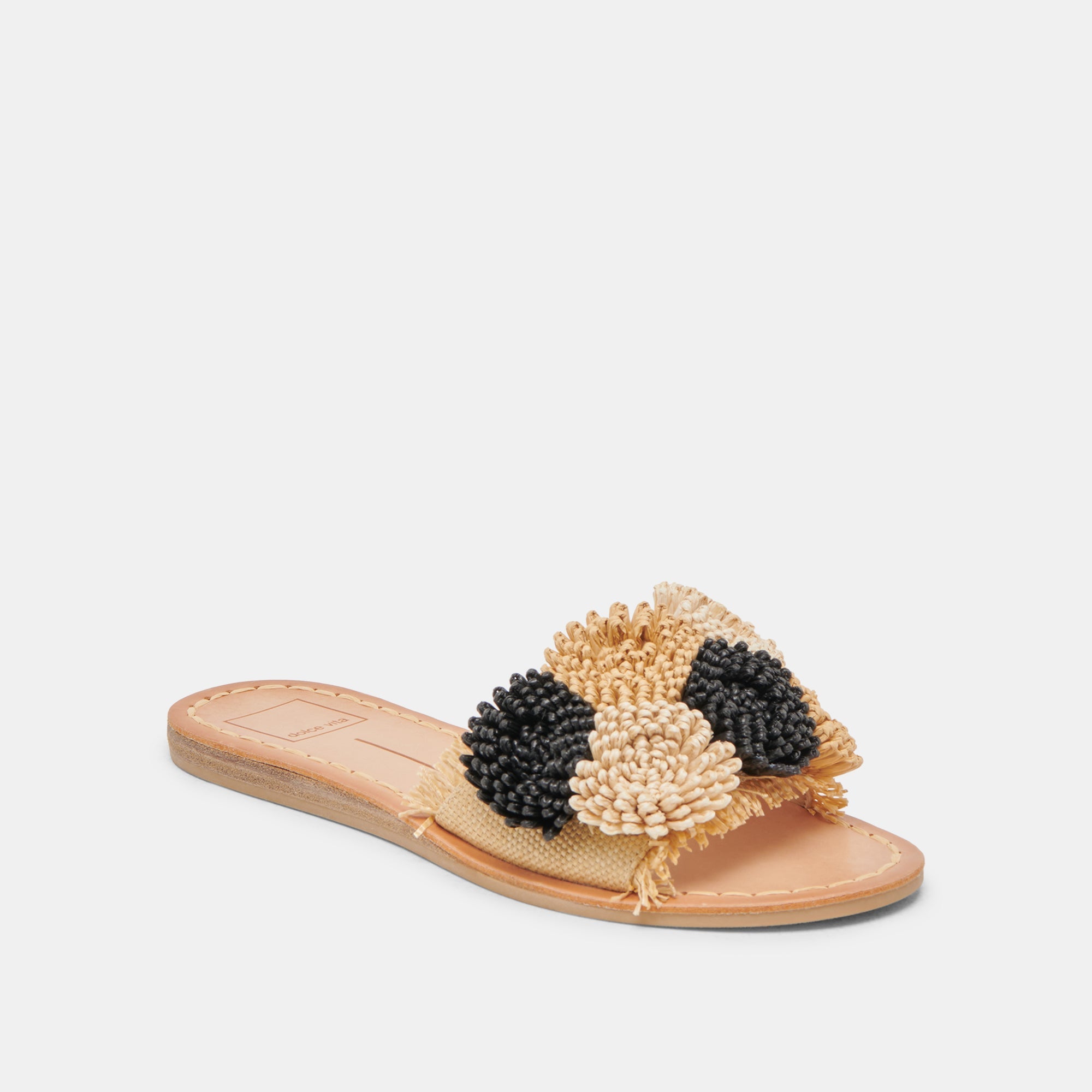DANELA SANDALS BLACK NATURAL RAFFIA | Dolce Vita Women