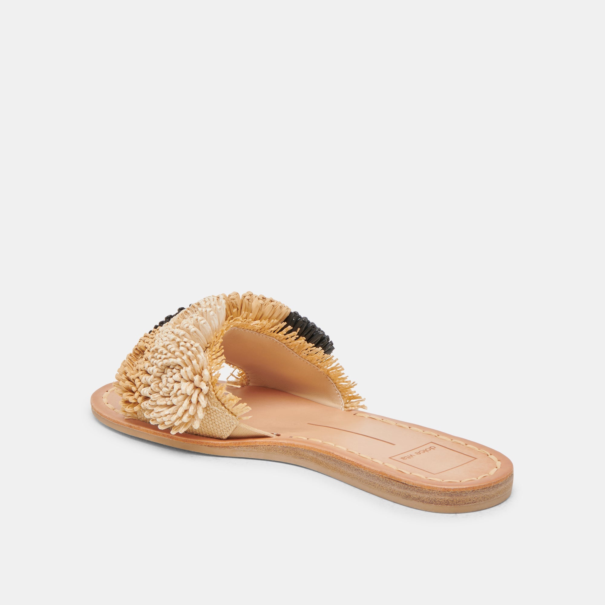DANELA SANDALS BLACK NATURAL RAFFIA | Dolce Vita Women