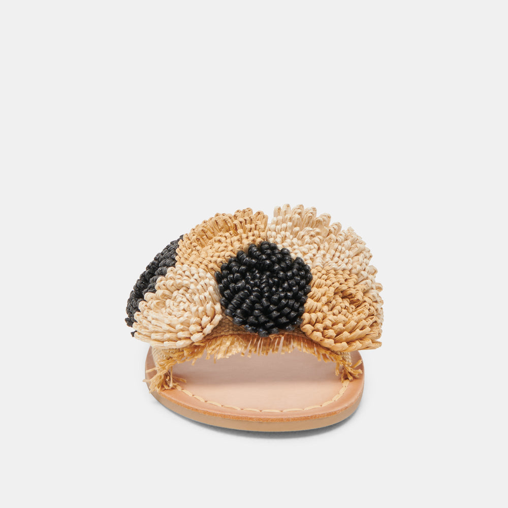 DANELA SANDALS BLACK NATURAL RAFFIA | Dolce Vita Women