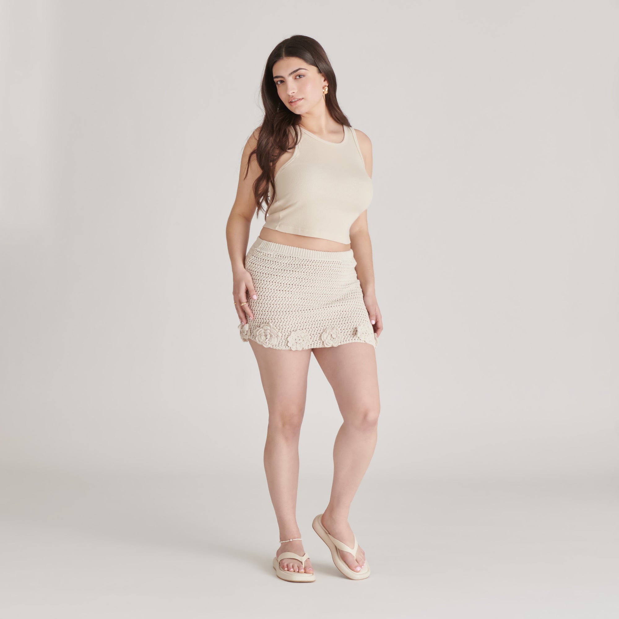 ADIN SANDALS IVORY LEATHER | Women Dolce Vita