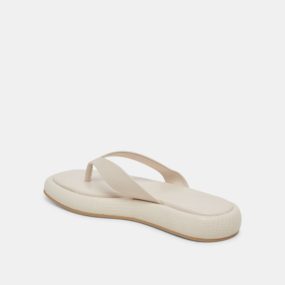 ADIN SANDALS IVORY LEATHER | Women Dolce Vita
