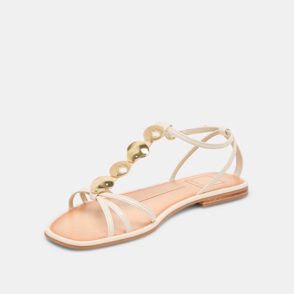 Faun Off White Leather Sandals | Dolce Vita Women