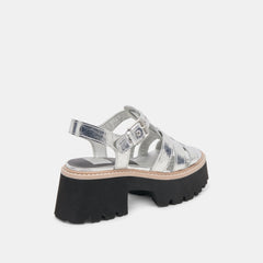 LATICE SANDALS SILVER DISTRESSED LEATHER | Women Dolce Vita