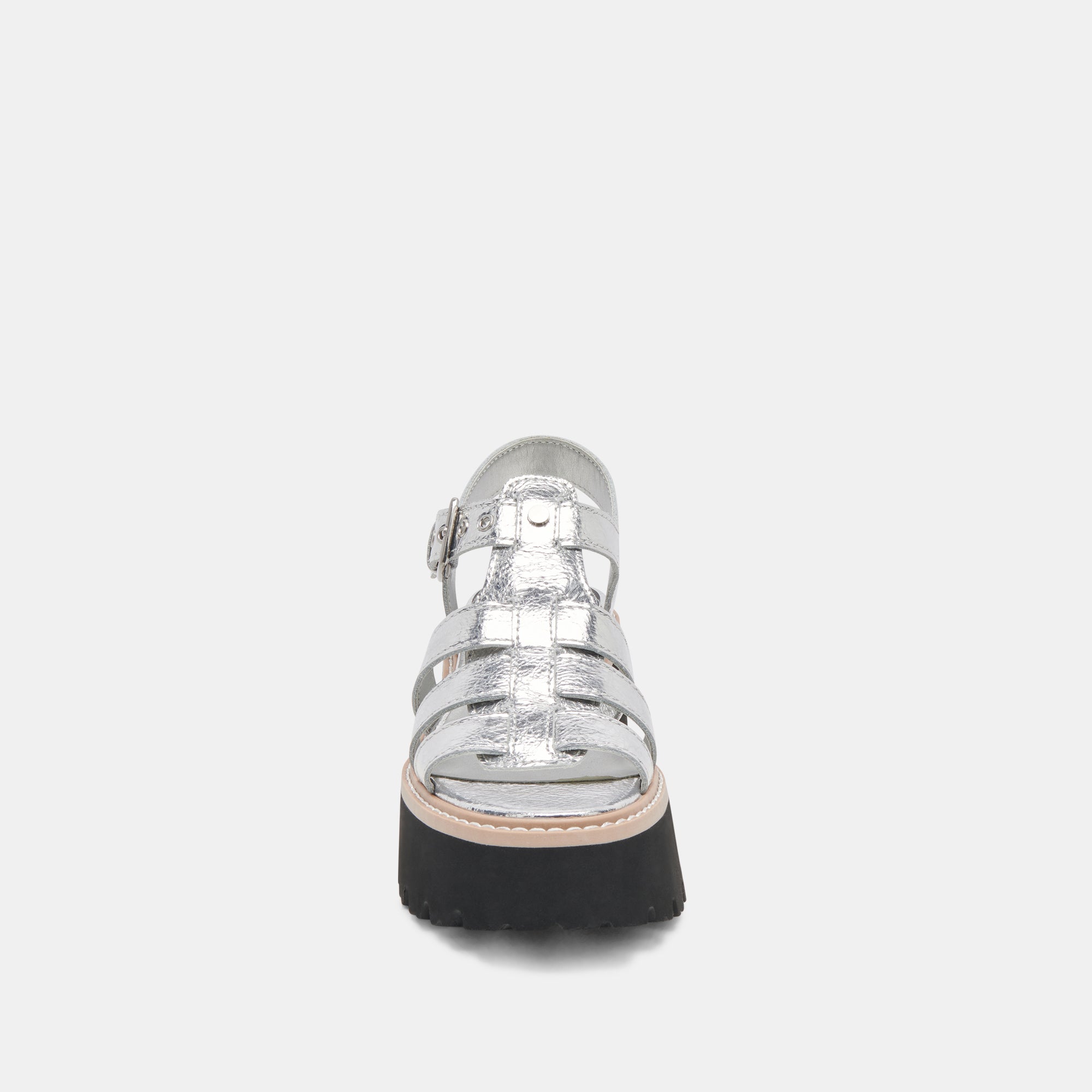 LATICE SANDALS SILVER DISTRESSED LEATHER | Women Dolce Vita