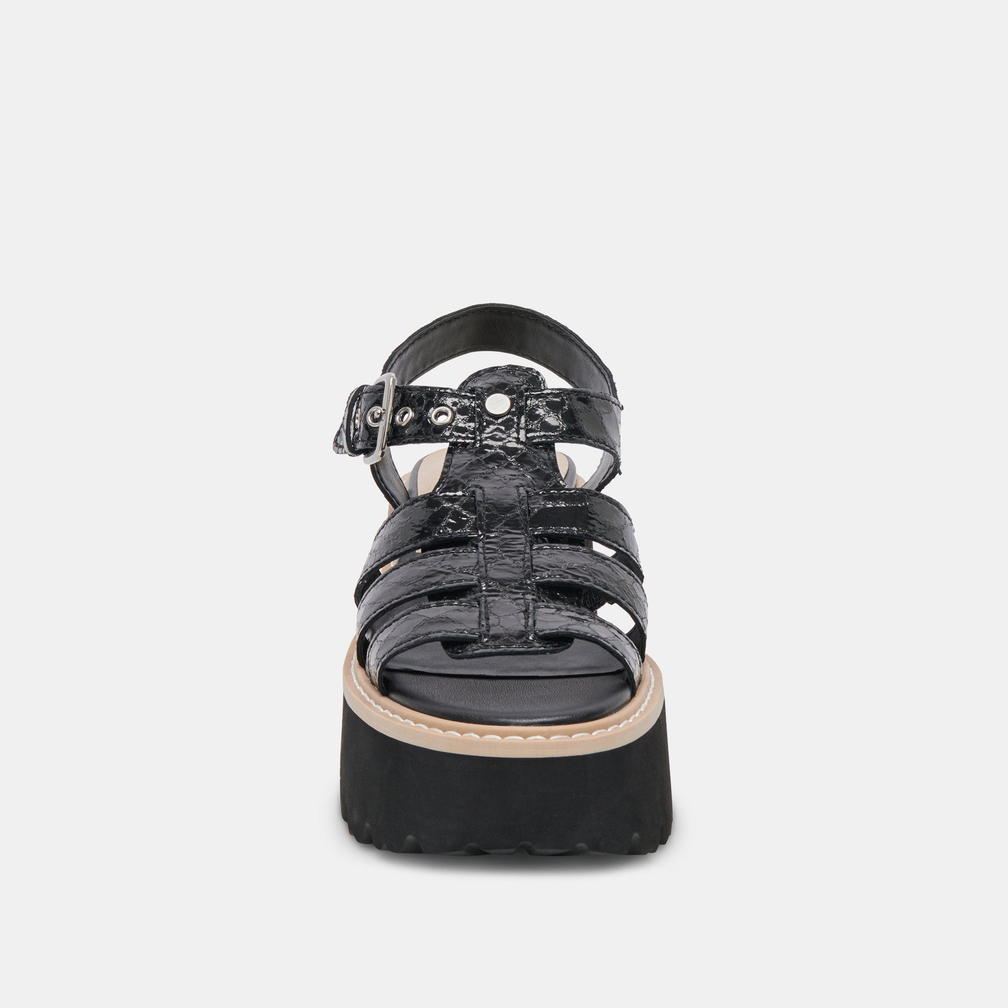 LATICE SANDALS MIDNIGHT EMBOSSED LEATHER | Women Dolce Vita