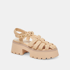 LASLY SANDALS NATURAL KNIT | Women Dolce Vita