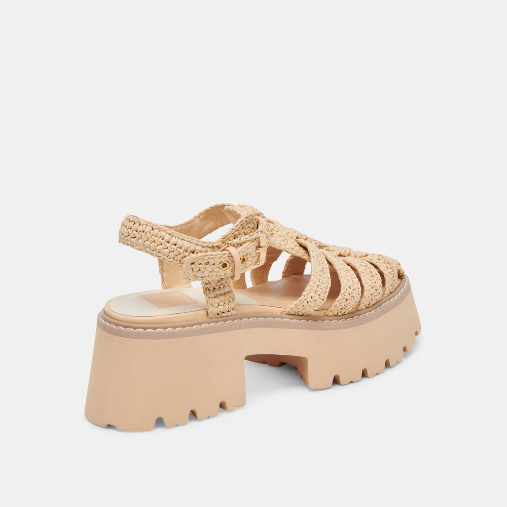 LASLY SANDALS NATURAL KNIT | Women Dolce Vita
