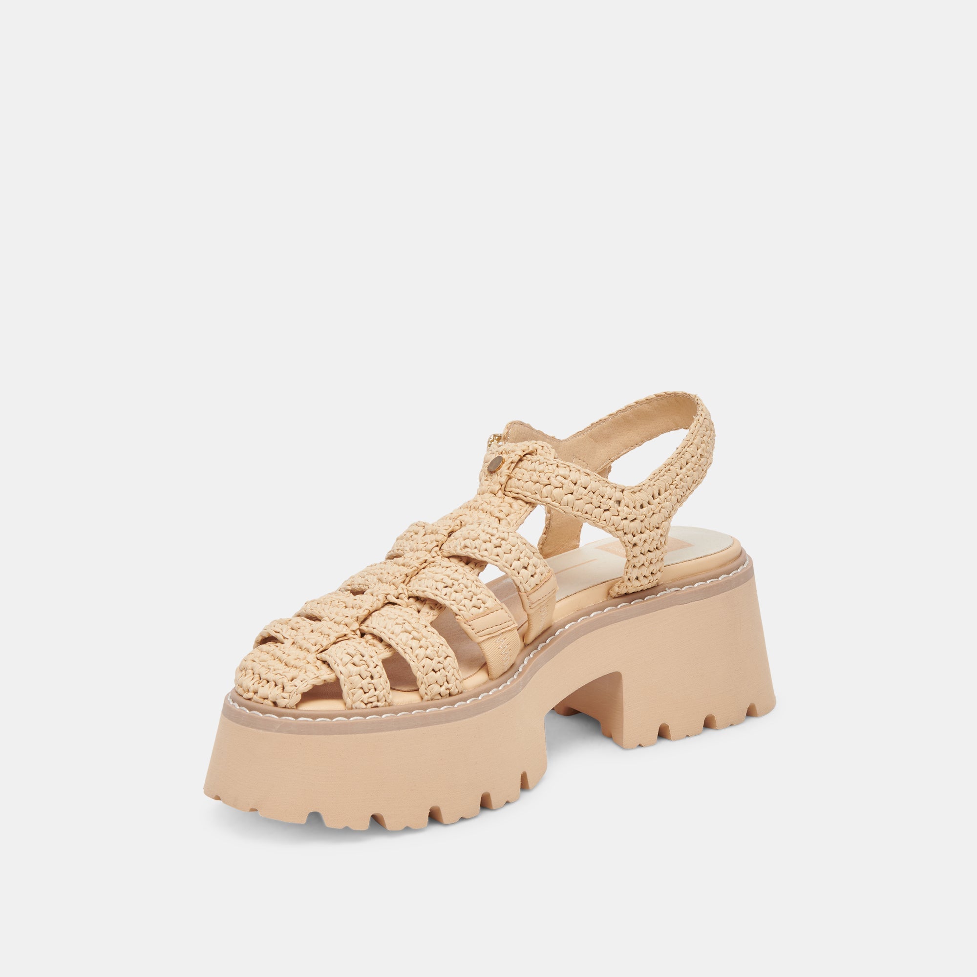 LASLY SANDALS NATURAL KNIT | Women Dolce Vita