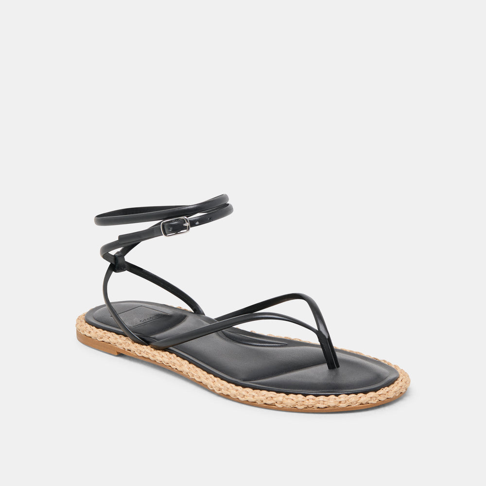COVE SANDALS BLACK LEATHER | Women Dolce Vita