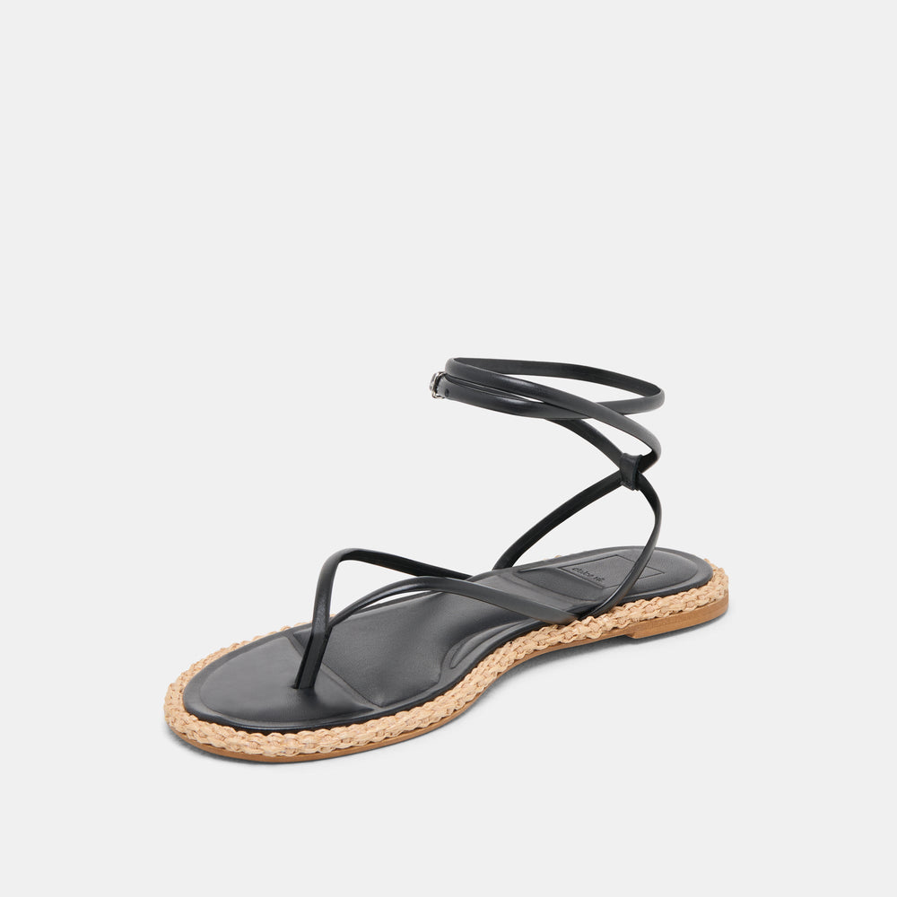COVE SANDALS BLACK LEATHER | Women Dolce Vita