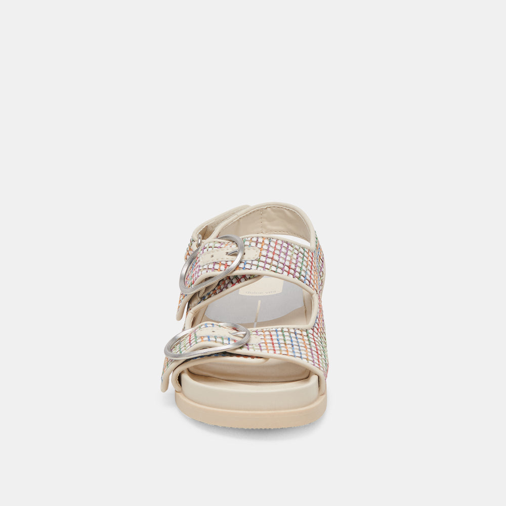 STARLA PRIDE SANDALS WHITE MULTI RAFFIA | Women Dolce Vita