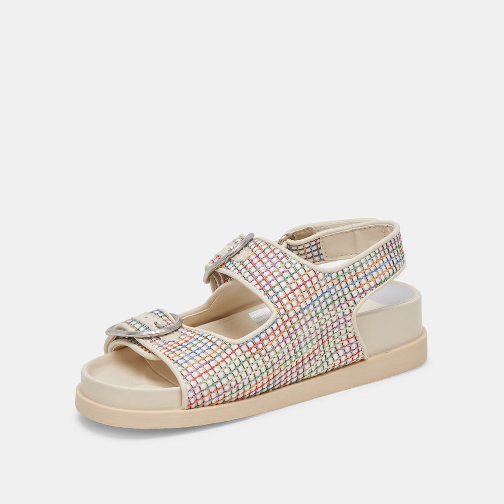 STARLA PRIDE SANDALS WHITE MULTI RAFFIA | Women Dolce Vita