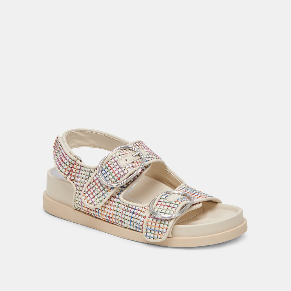 STARLA PRIDE SANDALS WHITE MULTI RAFFIA | Women Dolce Vita