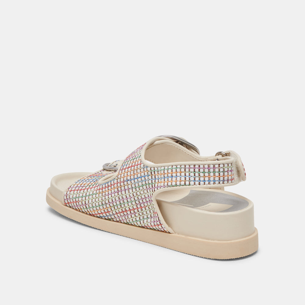 STARLA PRIDE SANDALS WHITE MULTI RAFFIA | Women Dolce Vita