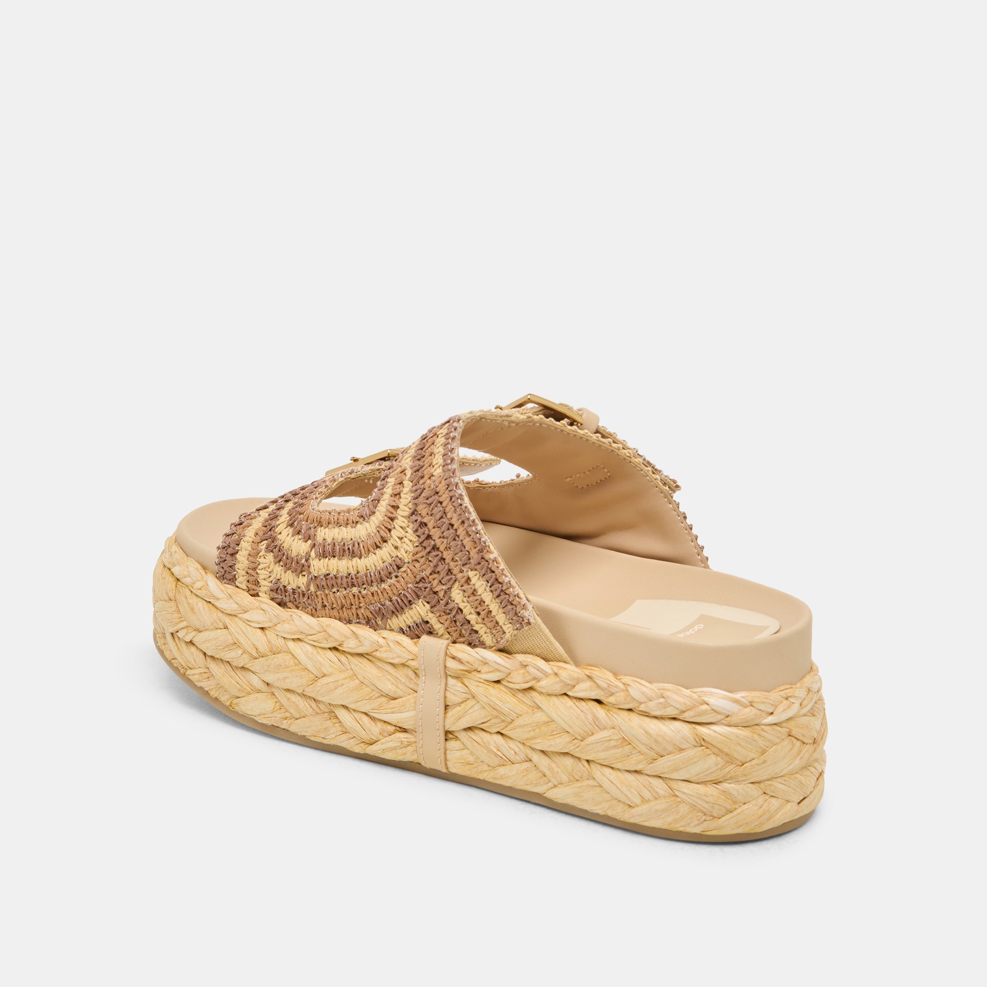 Falyn Brown Natural Woven Raffia Sandals | Dolce Vita Women