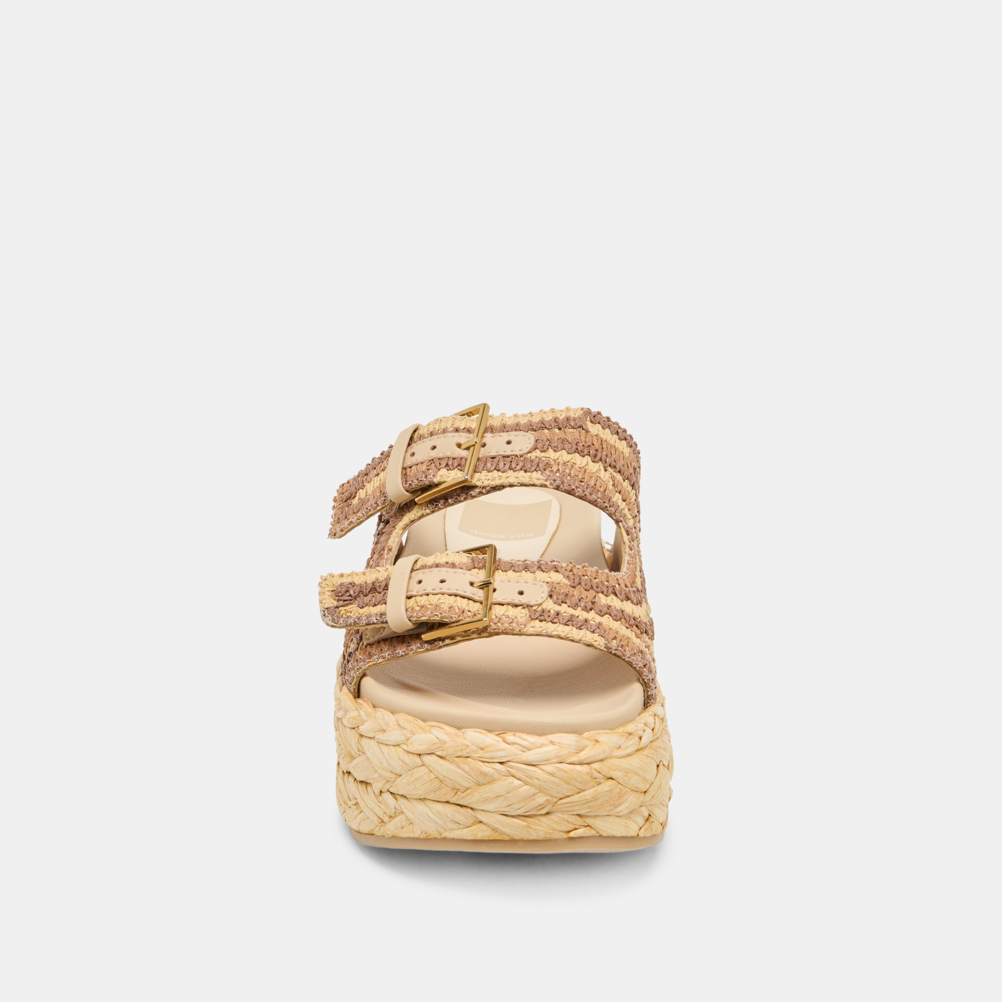Falyn Brown Natural Woven Raffia Sandals | Dolce Vita Women