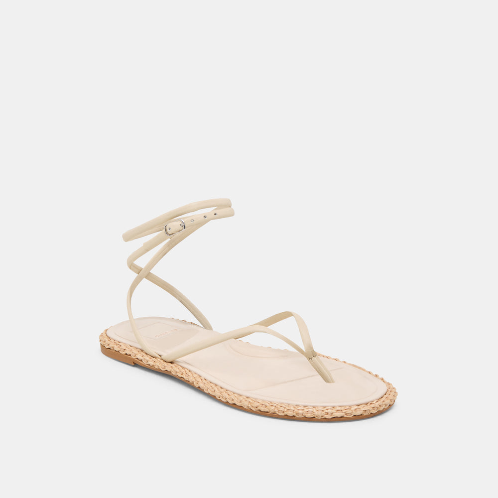 COVE SANDALS OFF WHITE LEATHER | Women Dolce Vita