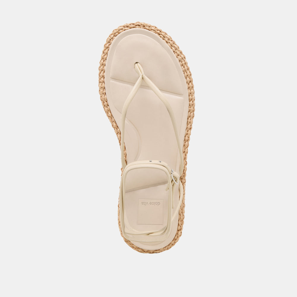 COVE SANDALS OFF WHITE LEATHER | Women Dolce Vita
