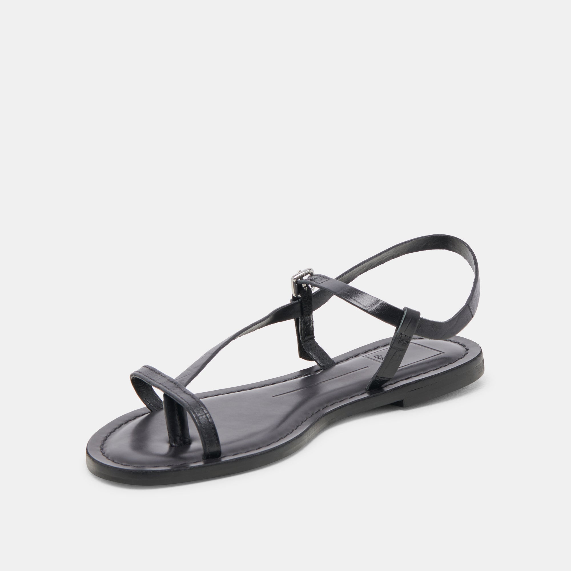 WANDRE SANDALS NOIR EMBOSSED LEATHER | Dolce Vita Women