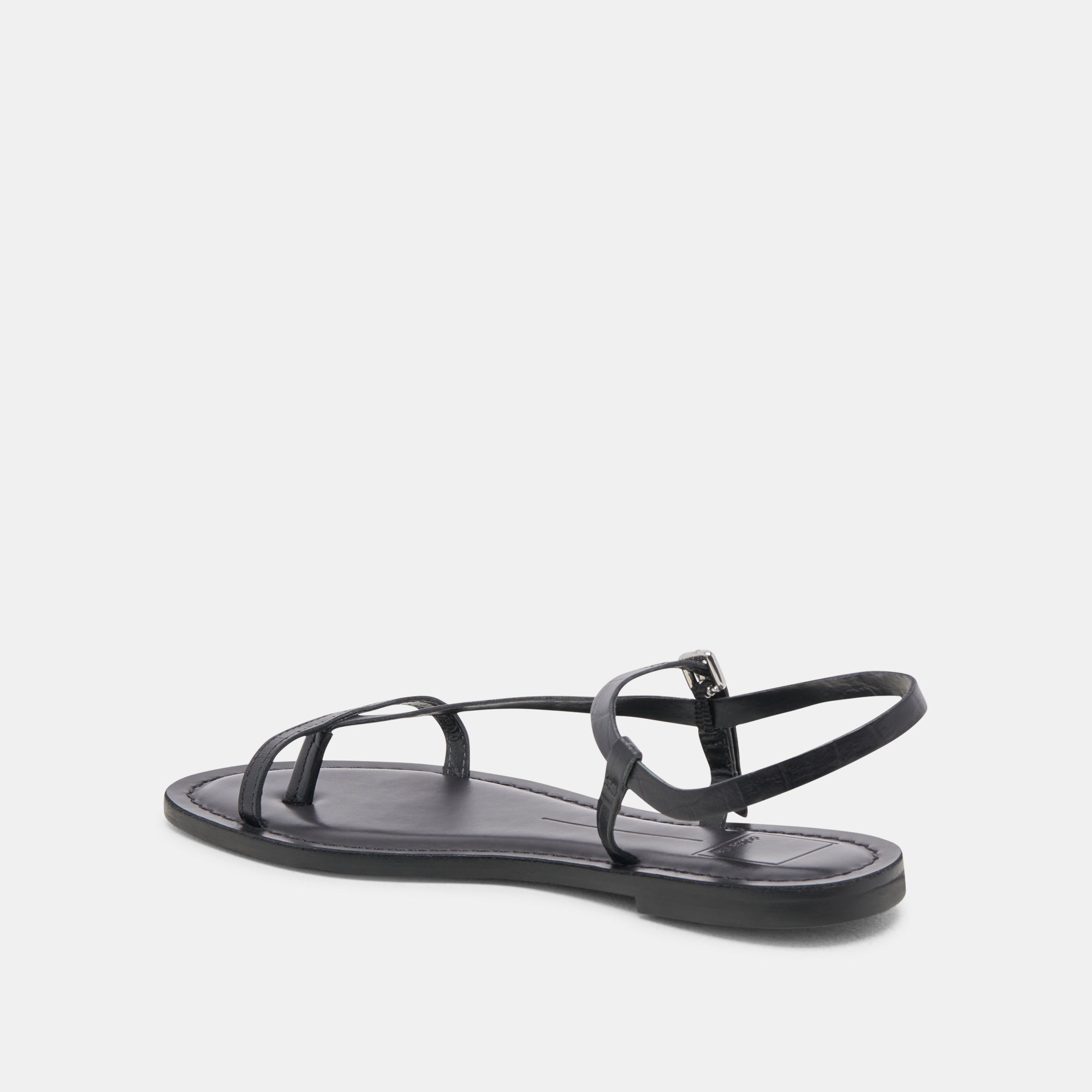 WANDRE SANDALS NOIR EMBOSSED LEATHER | Dolce Vita Women