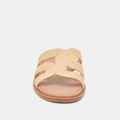 EMON SANDALS LT NATURAL RAFFIA - Dolce Vita
