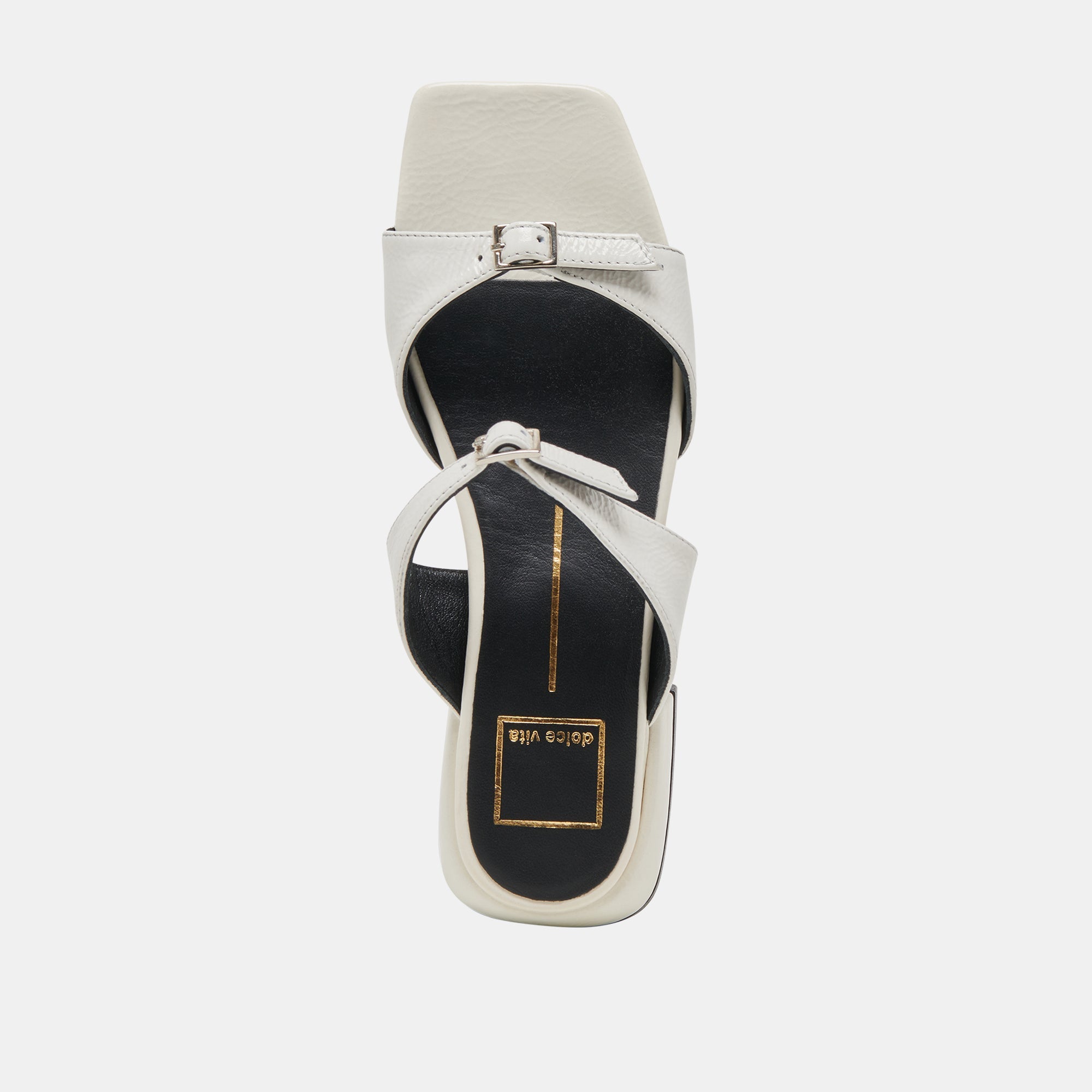 LAVERN SANDALS OFF WHITE CRINKLE PATENT | Dolce Vita Women