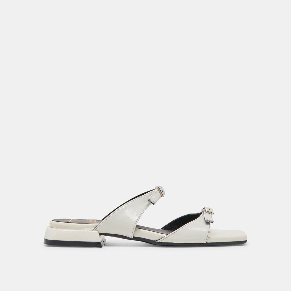LAVERN SANDALS OFF WHITE CRINKLE PATENT | Dolce Vita Women