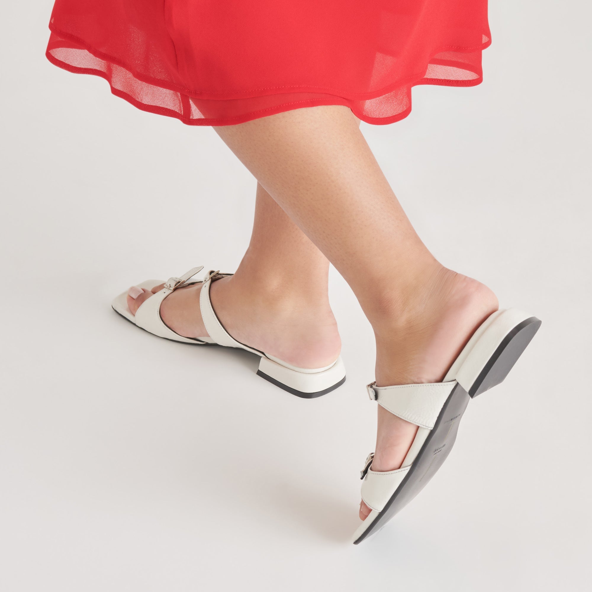 LAVERN SANDALS OFF WHITE CRINKLE PATENT | Dolce Vita Women