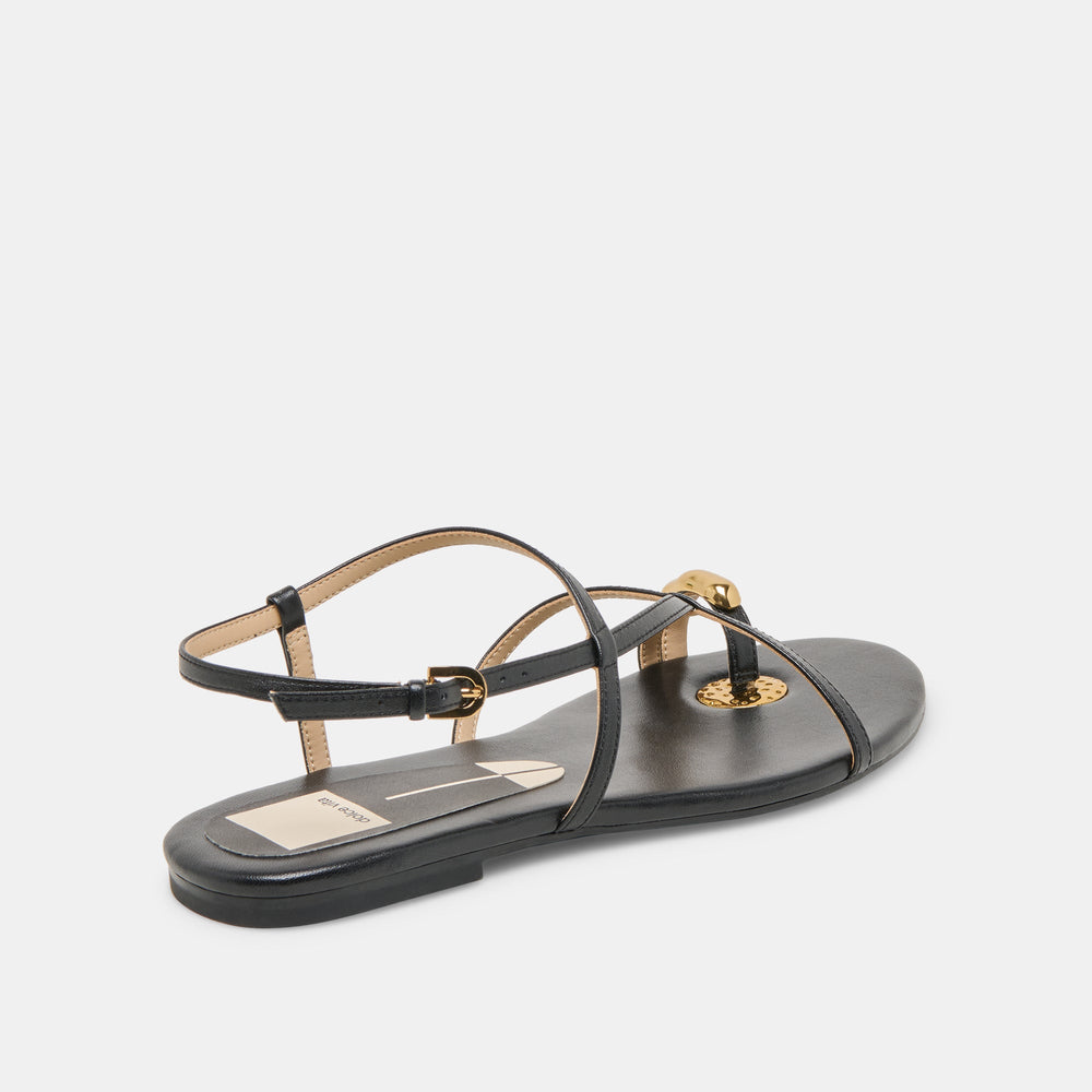 KESHA SANDALS BLACK LEATHER | Dolce Vita Women