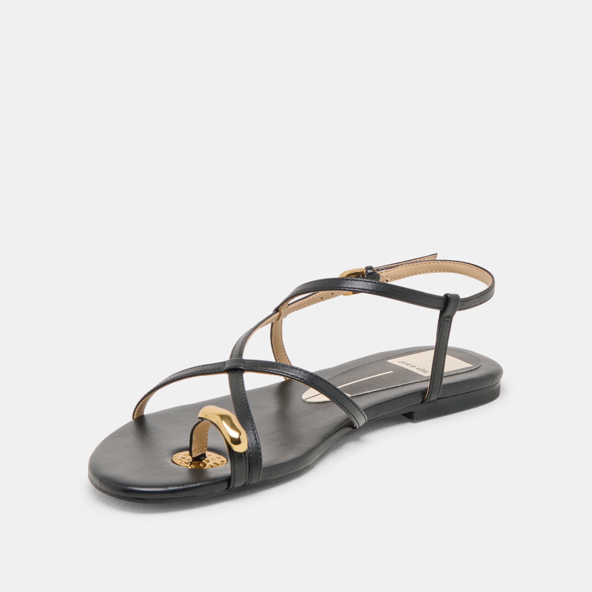 KESHA SANDALS BLACK LEATHER | Dolce Vita Women