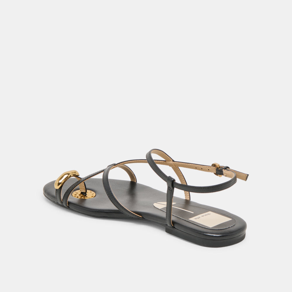 KESHA SANDALS BLACK LEATHER | Dolce Vita Women